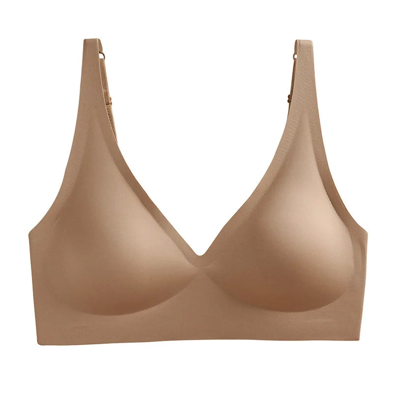 LUZAANA Seamless Wire Free Brassiere Adjustable Wireless Bras Women Underwear Female Push Up Padded