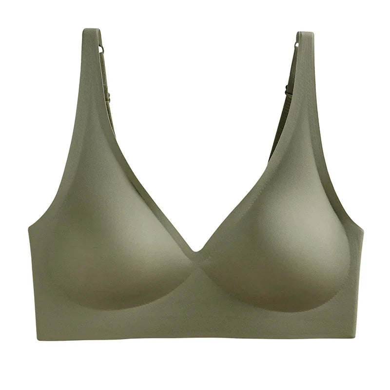 LUZAANA Seamless Wire Free Brassiere Adjustable Wireless Bras Women Underwear Female Push Up Padded