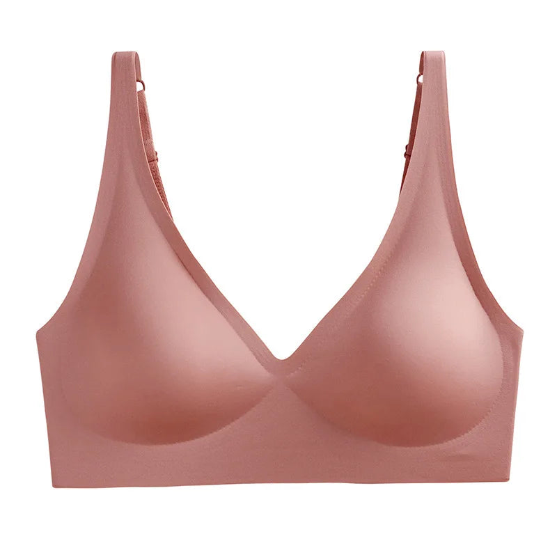 LUZAANA Seamless Wire Free Brassiere Adjustable Wireless Bras Women Underwear Female Push Up Padded