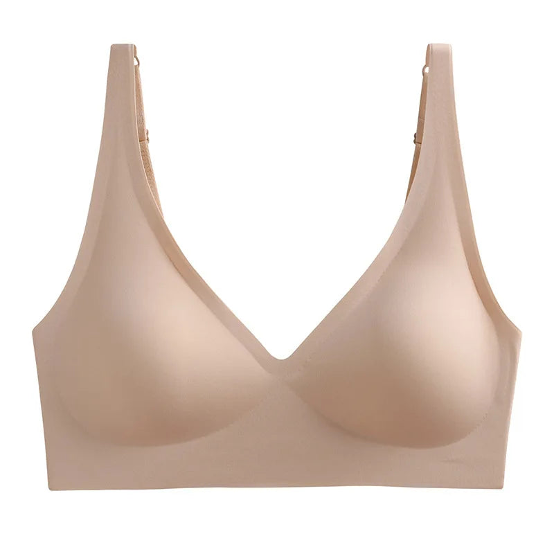 LUZAANA Seamless Wire Free Brassiere Adjustable Wireless Bras Women Underwear Female Push Up Padded