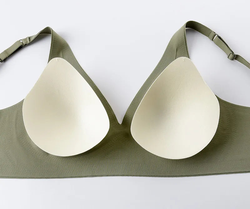 LUZAANA Seamless Wire Free Brassiere Adjustable Wireless Bras Women Underwear Female Push Up Padded