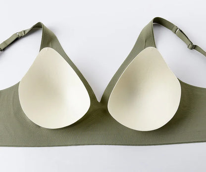 LUZAANA Seamless Wire Free Brassiere Adjustable Wireless Bras Women Underwear Female Push Up Padded