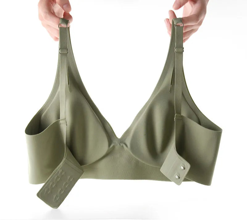 LUZAANA Seamless Wire Free Brassiere Adjustable Wireless Bras Women Underwear Female Push Up Padded